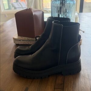 Nine West Black Combat Boots